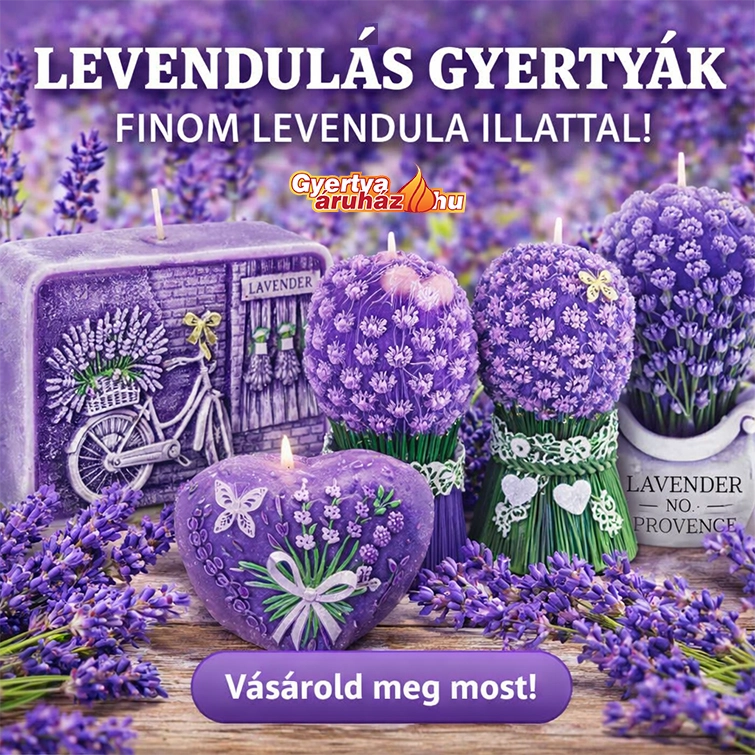 Levendulás illatos gyertyák