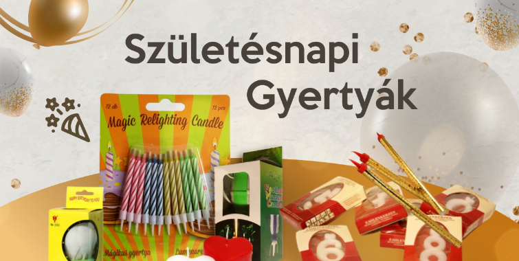 Születésnapi gyertyák, mágikus újragyulladó tortagyertya, számgyertyák