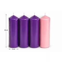 Henger gyertya 6x25 cm adventi szett 3/1
