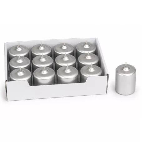 Adventi gyertya 12 darab/csomag metál