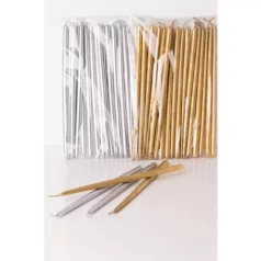 Ceruza gyertya kicsi metál 10 db/csomag