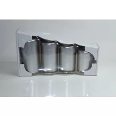 Családi adventi gyertya szett kicsi metál