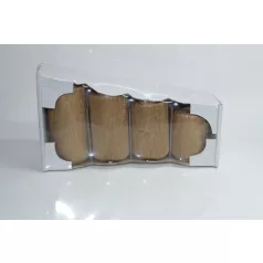 Családi adventi gyertya szett kicsi metál kapart