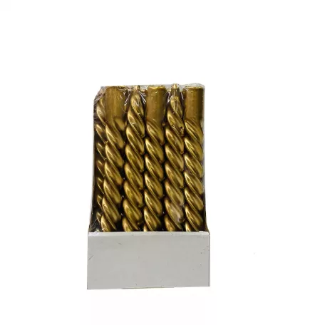 Csavart gyertya metál 10 db/csomag