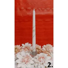 Kónusz gyertya esküvői 3 db/csomag