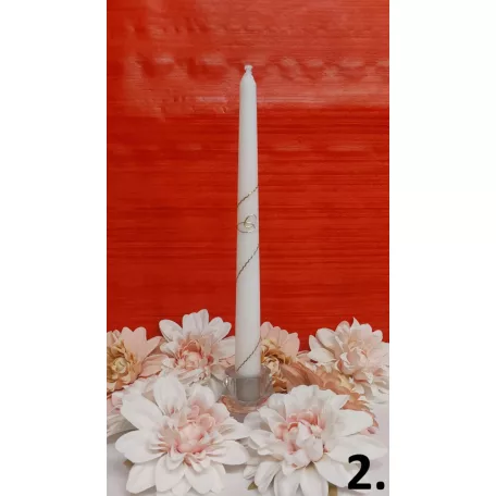 Kónusz gyertya esküvői 3 db/csomag