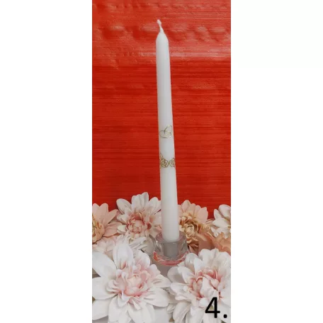 Kónusz gyertya esküvői 3 db/csomag