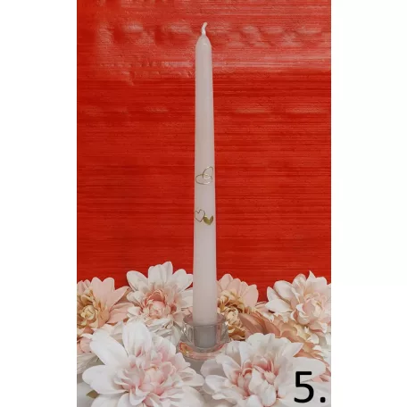 Kónusz gyertya esküvői 3 db/csomag