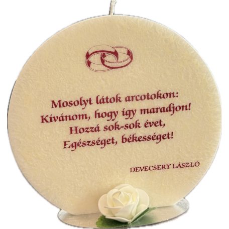 Korong gyertya - Évforduló, házasság