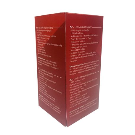 LED színváltós gyertya dobozban