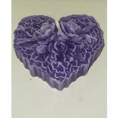 Levendulás nagy rózsás szív (illatos)
