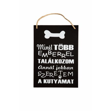 Poén fekete dekor fatábla