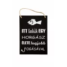 Poén fekete dekor fatábla