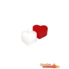 Szív gyertya kicsi 10 db/cs Valentin napra