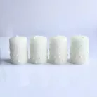 Tuskó gyertya kicsi 4 db/csomag díszített - Pöttyös