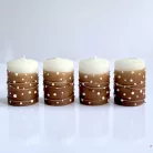 Tuskó gyertya kicsi 4 db/csomag díszített - Pöttyös