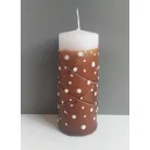 Tuskó gyertya nagy 4 db/csomag díszített - Pöttyös