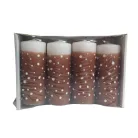 Tuskó gyertya nagy 4 db/csomag díszített - Pöttyös