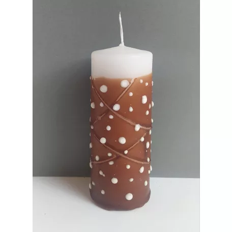 Tuskó gyertya nagy 4 db/csomag díszített - Pöttyös