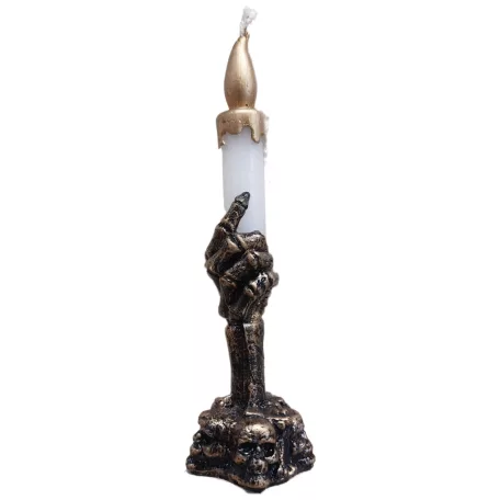 Csontváz kéz gyertya - több színben