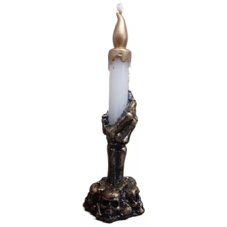 Csontváz kéz gyertya - több színben