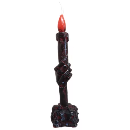 Csontváz kéz gyertya - több színben