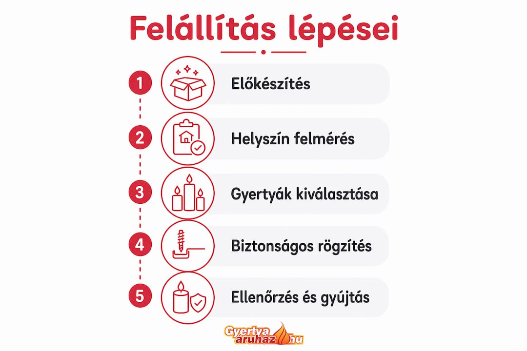 Infografika: így állítsd össze lépésről lépésre a gyertyadíszítést