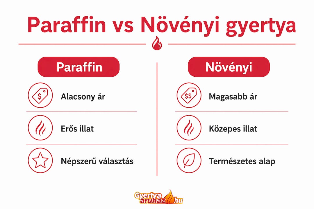 Infografika: paraffin- vagy növényi alapú gyertyát válasszunk?