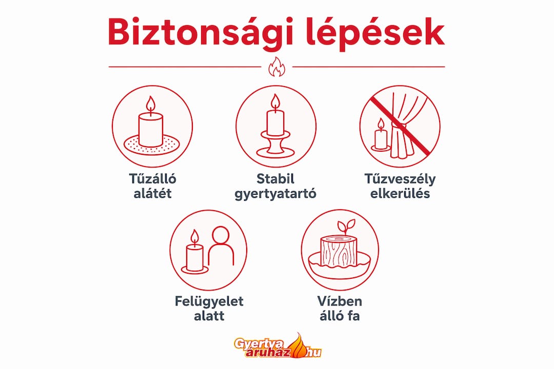 Infografika: Tippek és tanácsok a gyertyák biztonságos használatához