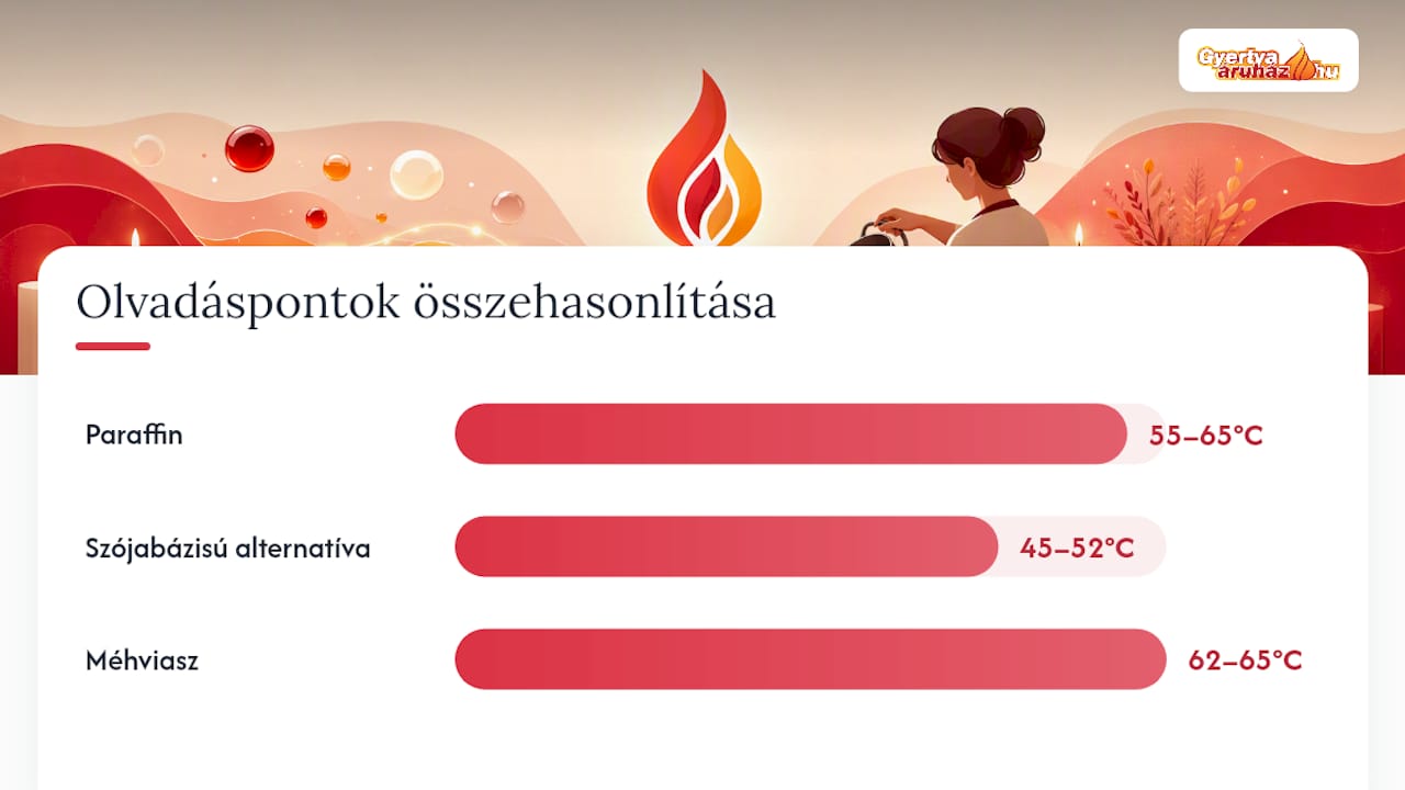 Gyertyaviasz fajták és tulajdonságok összehasonlító táblázata