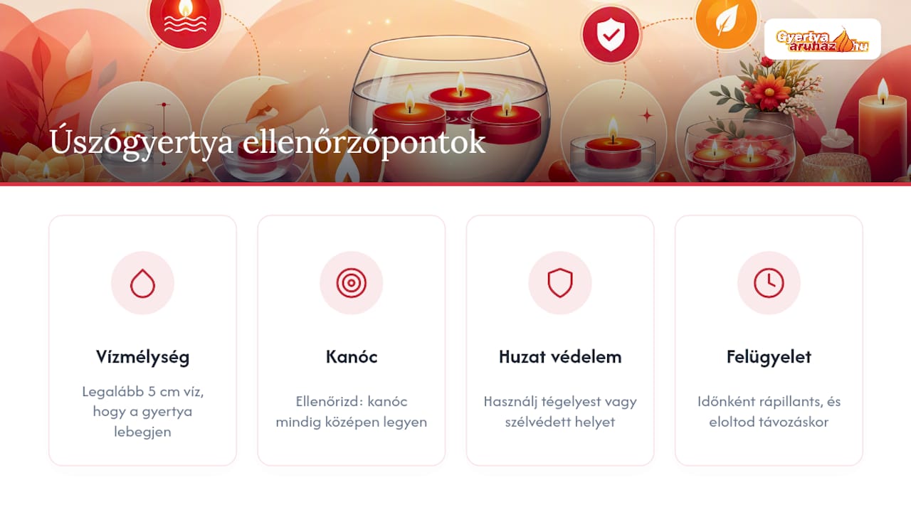 Az úszógyertyák négy legfontosabb biztonsági szabálya