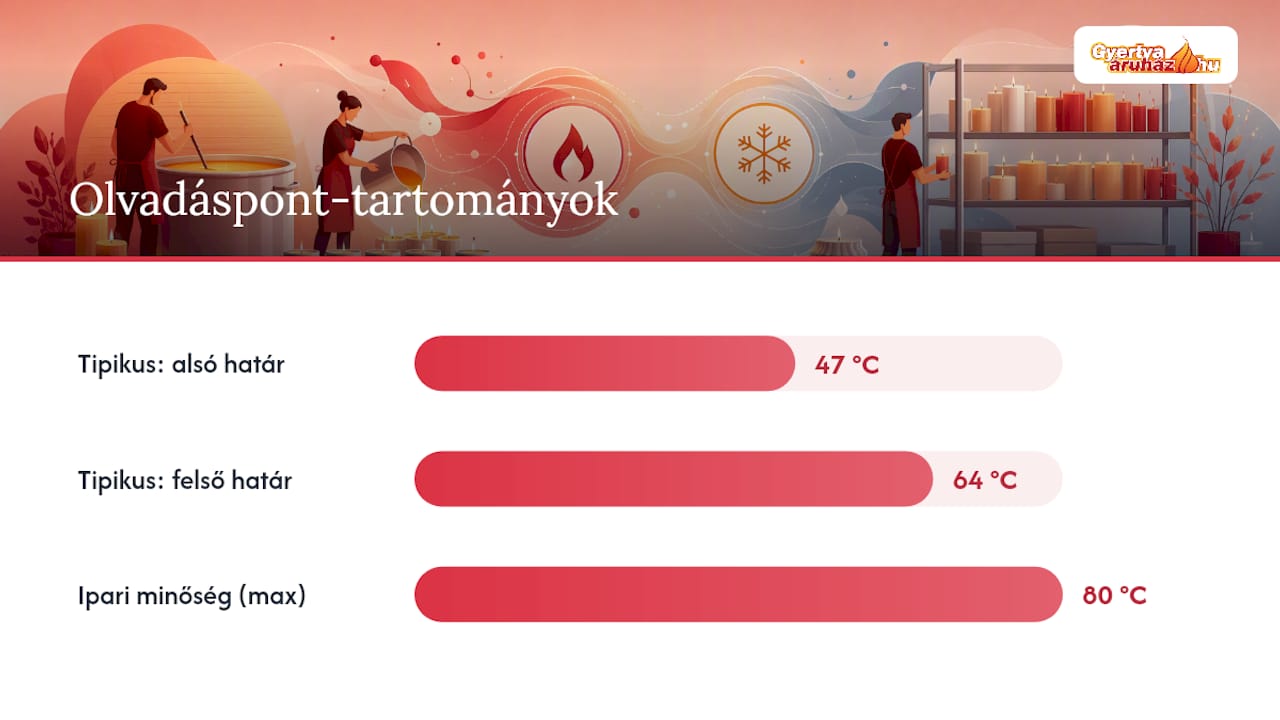 Paraffin olvadáspont-tartományát ábrázoló diagram