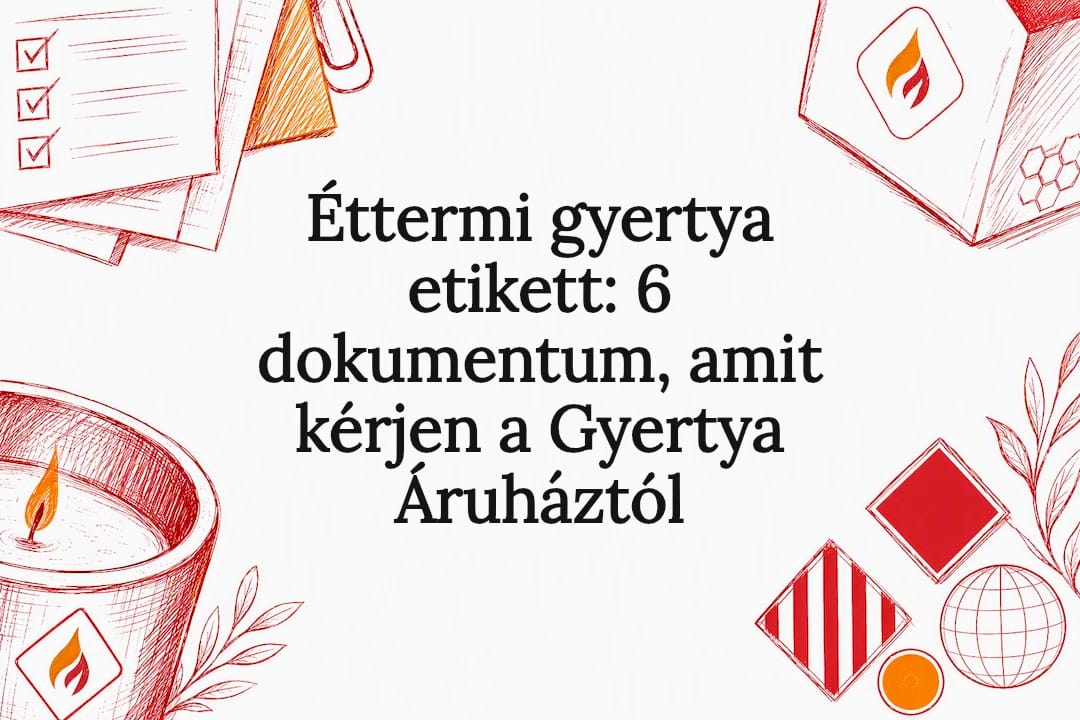 Éttermi gyertya etikett: 6 dokumentum, amit kérjen a Gyertya Áruháztól