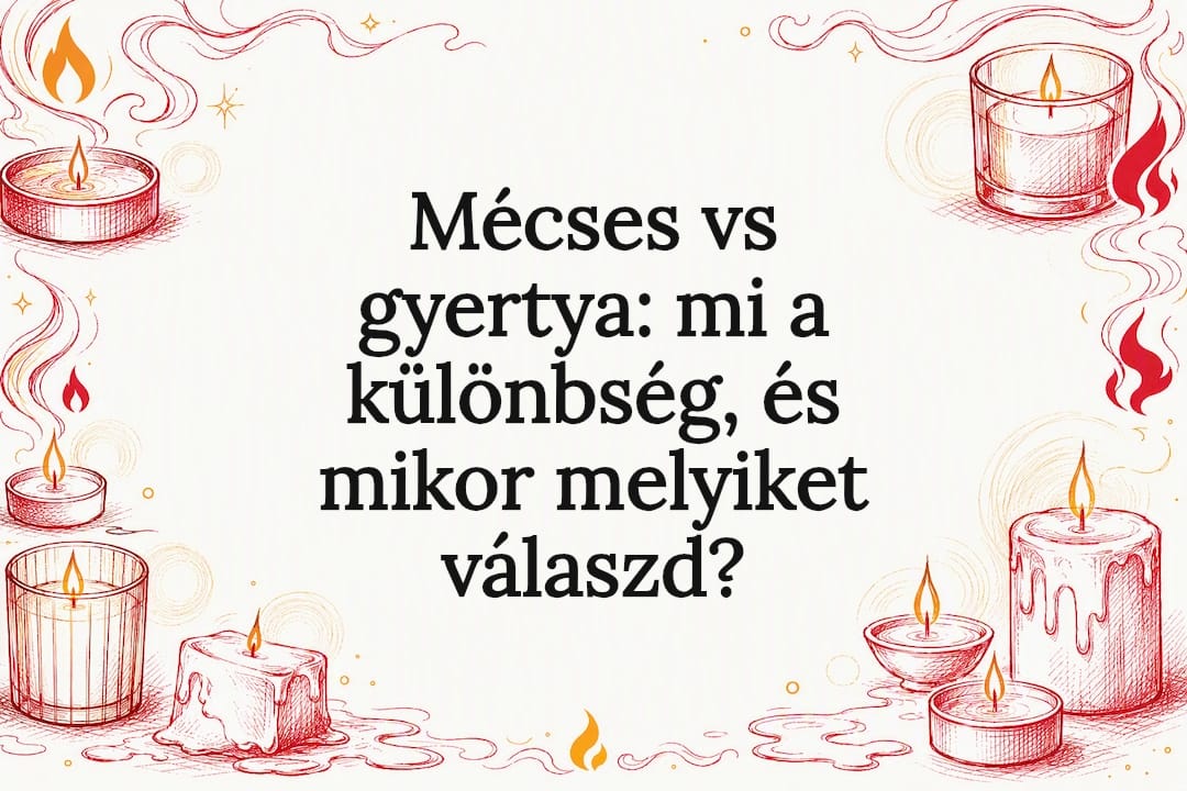 Mécses vs gyertya: mi a különbség, és mikor melyiket válaszd?