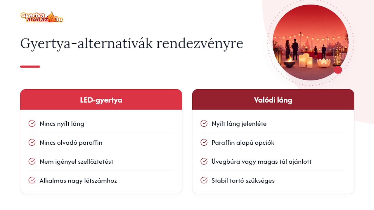 Milyen biztonságos alternatívák léteznek a hagyományos gyertya helyett? — overview diagram