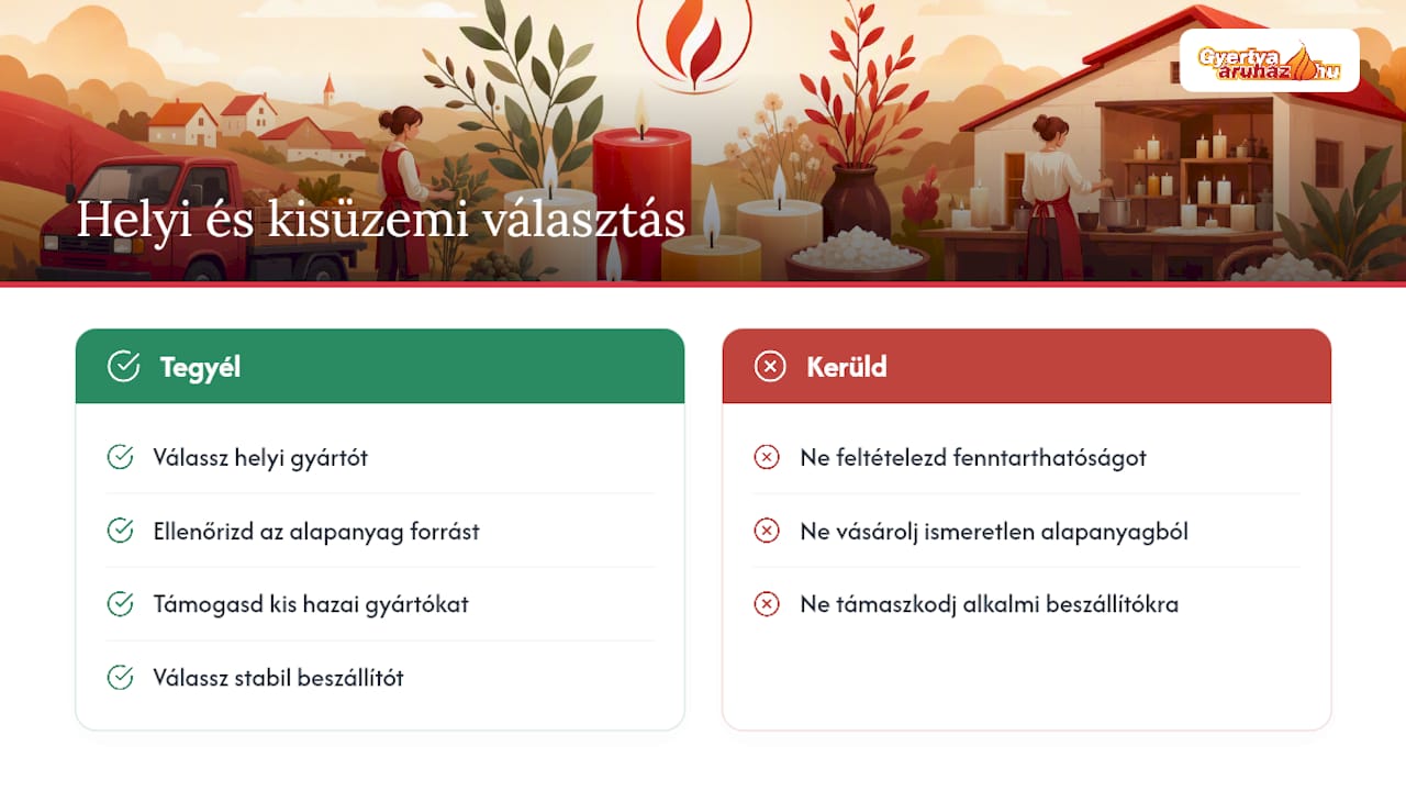Miért érdemes helyi és kisüzemi gyertyagyártót választani? — overview diagram