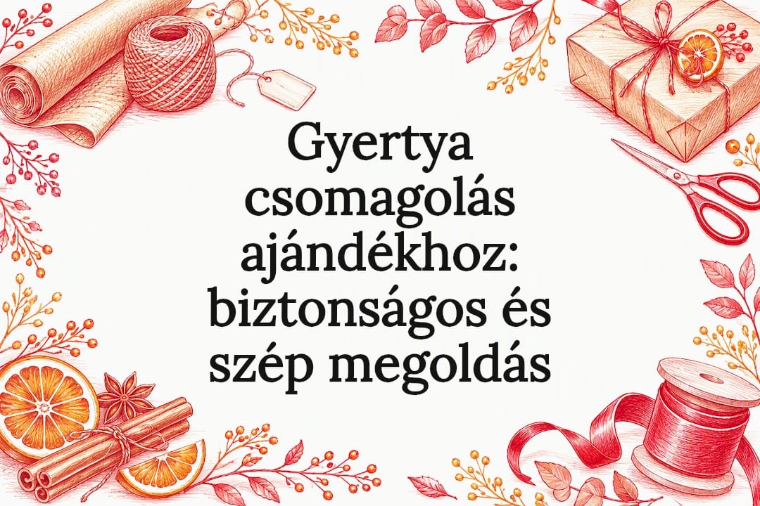 Gyertya csomagolás ajándékhoz: biztonságos és szép megoldás