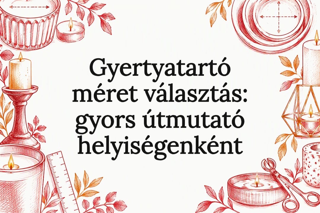 Gyertyatartó méret választás: gyors útmutató helyiségenként