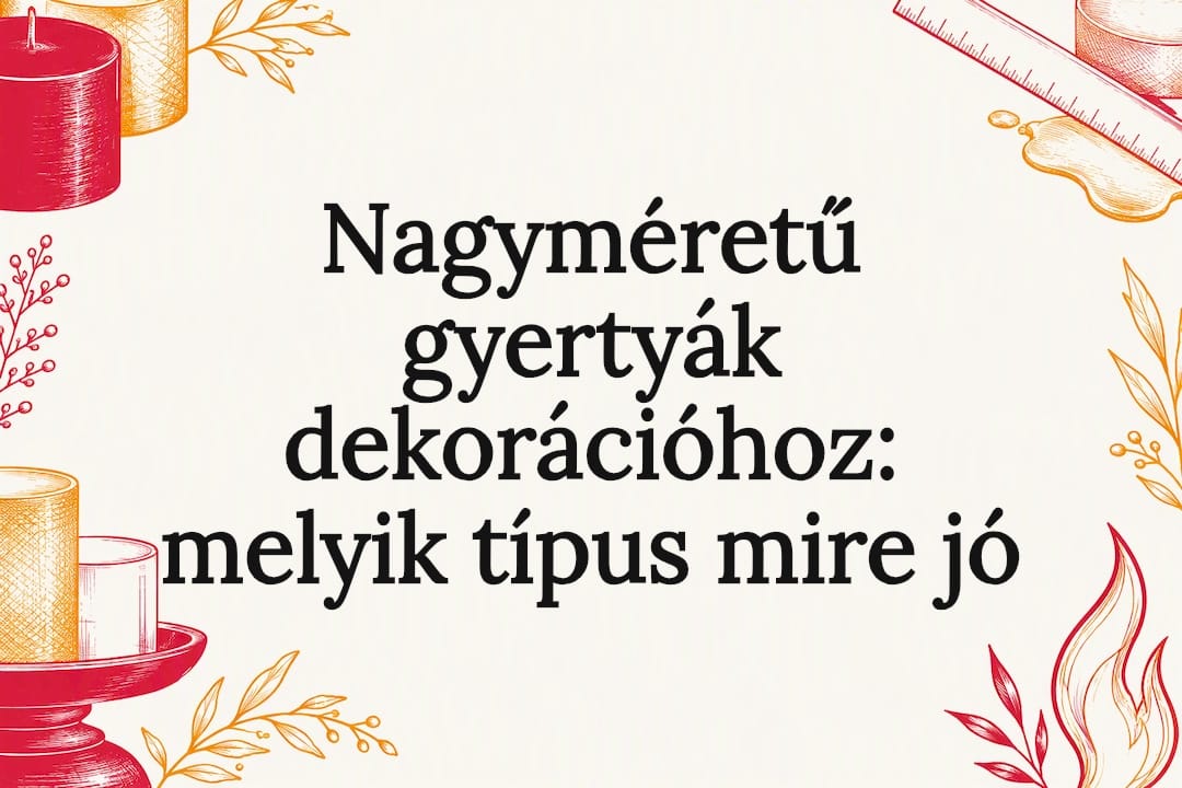 Nagyméretű gyertyák dekorációhoz: melyik típus mire jó