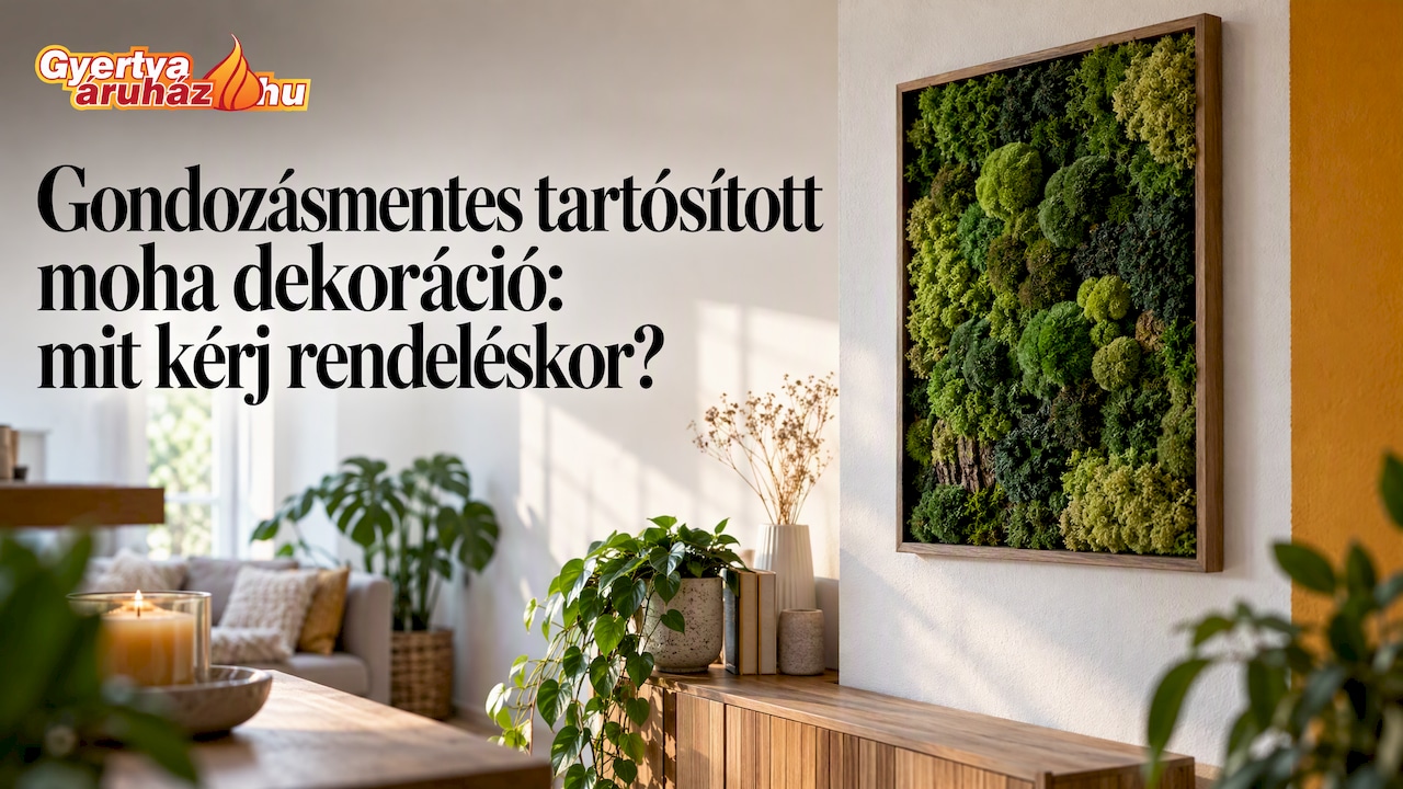 Gondozásmentes tartósított moha dekoráció: mit kérj rendeléskor?