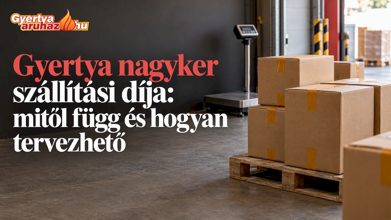 Gyertya nagyker szállítási díja: mitől függ és hogyan tervezhető