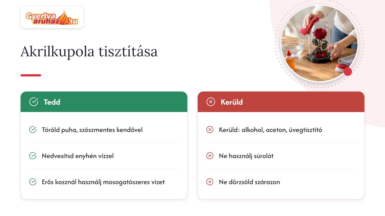 Mivel tisztítható az akril kupola? — overview diagram