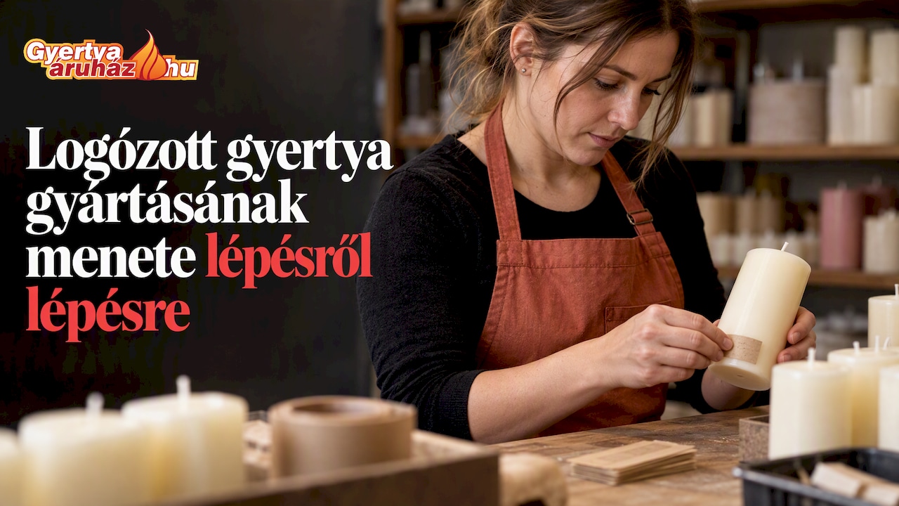 Logózott gyertya gyártásának menete lépésről lépésre
