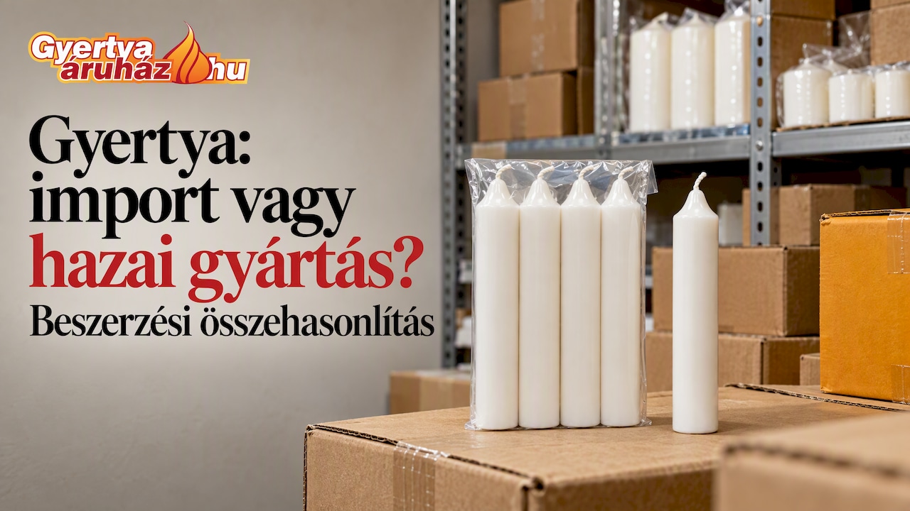 Gyertya: import vagy hazai gyártás? Beszerzési összehasonlítás