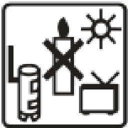 Ne tedd ki közvetlenül erős fénynek és hőnek